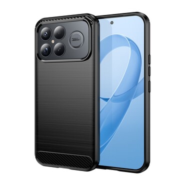 TPU gel maska  "Brushed Carbon" za Xiaomi Poco F8 Ultra - crna