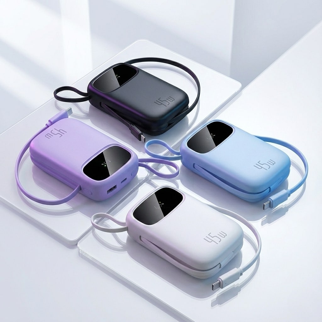 Power bank Baseus EnerFill Qpow3 45W - 10000 mAh s ugrađenim USB-C i Lightning kabelima