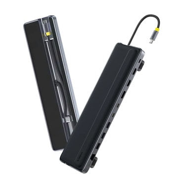 USB-C hub stanica Baseus "EliteJoy EH3" 12v1 - HDMI, DisplayPort, USB-C, 100W PD - siva