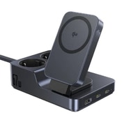 Punjačka stanica Baseus Nomos ND11 6v1 - magnetsko bežično punjenje 15W, Qi2, USB-C 67W - crna