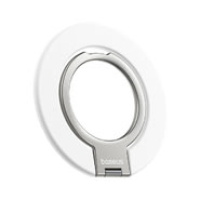 Magnetski držač i stalak za telefon Baseus MagPro 3 - MagSafe, dvostruki prsten - bijeli