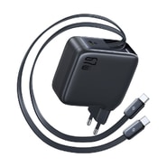 Zidni punjač Baseus EnerCore CJ21 - 67W, 2x izvlačni USB-C kabel, 3x USB-C - crni