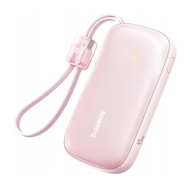 Power bank Baseus "EnerFill Qpow3 Ultra" 10000 mAh 45W s ugrađenim kabelom - nebula pink