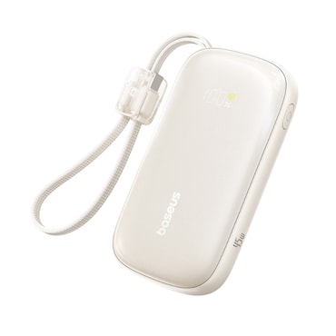 Power bank Baseus "EnerFill Qpow3 Ultra" 10000 mAh 45W s ugrađenim kabelom - natural titanium