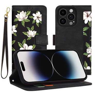 Torbica Techsuit "FlipCraft" za iPhone 14 Pro - flowers of the dawn