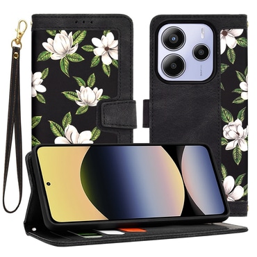 Torbica Techsuit "FlipCraft" za Xiaomi Redmi Note 14 5G - flowers of the dawn