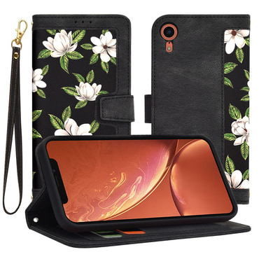 Torbica Techsuit "FlipCraft" za iPhone XR - flowers of the dawn