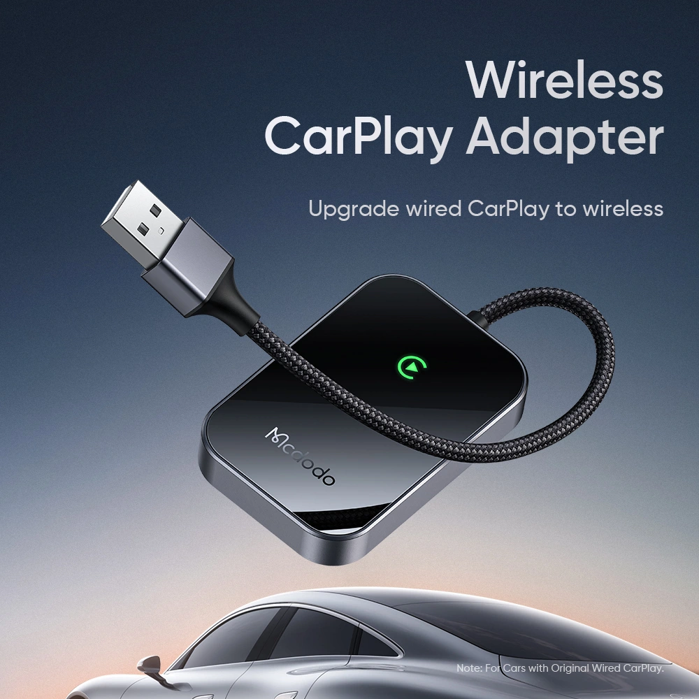 Bežični CarPlay adapter Mcdodo CA-7210 - USB, Bluetooth, podrška za Siri - crni