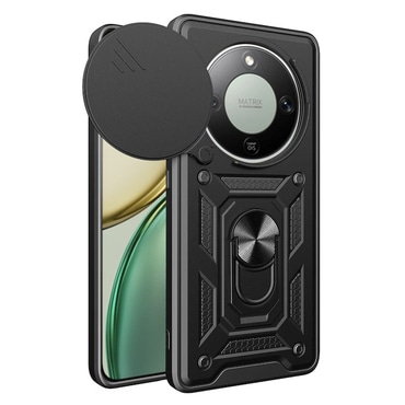 Robusna maska MaX-Armor s obručem, metalnom pločicom i zaštitom zadnjih kamera za Honor Magic8 Lite - army black