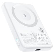 Power bank  Acefast "M25" s USB-C izlazom i bežičnim 20W MagSafe punjenjem - 5000 mAh - bijeli