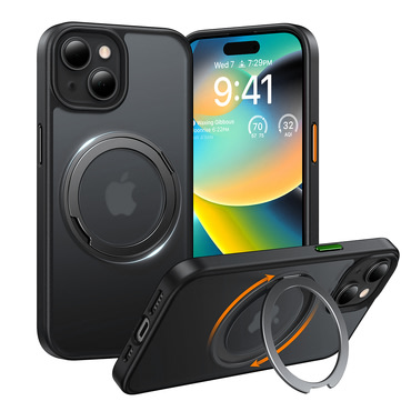 Premium maska Torras "Ostand Pro" za iPhone 15 - black