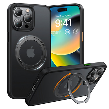 Premium maska Torras "Ostand Pro" za iPhone 15 Pro Max - black