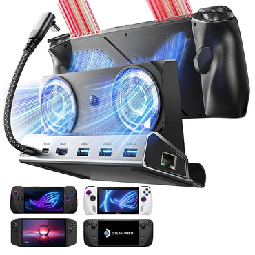 10u1 postaja za hlađenje "Docking Station S1" s pet USB izlaza, TF i SD utorom, te USB-C PD 100W - crni