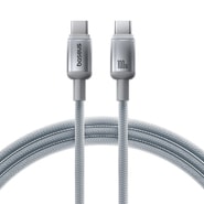 Pleteni kabel za punjene i prijenos podataka 100W USB-C v USB-C kabel Baseus "Discolor" - 2m - silver