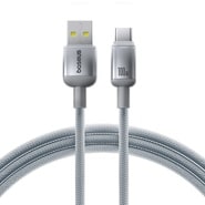 PLeteni kabel za punjenje i prijenos podataka 100W USB-A u USB-C kabel Baseus "Discolor" - 2m - silver