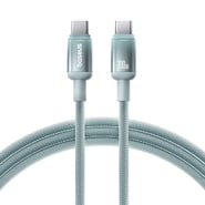 Pleteni kabel za punjene i prijenos podataka 100W USB-C v USB-C kabel Baseus "Discolor" - 1m - plavi/zeleni