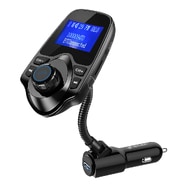FM transmitter i autopunjač Techsuit JamLink - USB, TF i AUX reprodukcija s LED zaslonom - crni