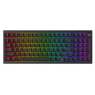 Mehanička bežična gaming tipkovnica Proove "Slicker" s RGB osvjetljenjem. 98 tipki i priloženim kablom - crna