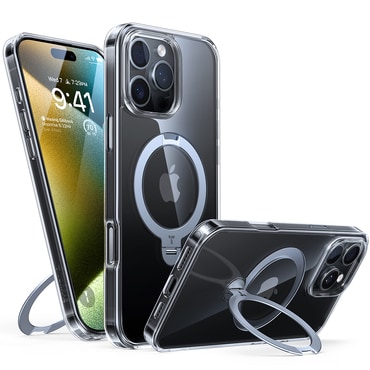 Premium maska Torras "Ostand Spin" za iPhone 16 Pro - clear