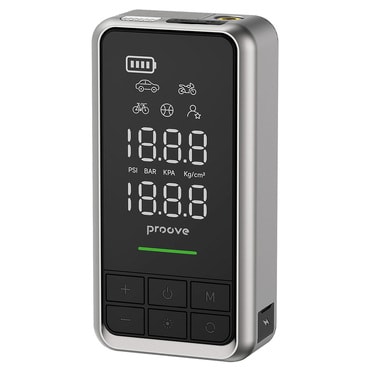 2-u-1 automobilski pokretač i zračni kompresor Proove „Air Jump”, 10 400 mAh – sivi