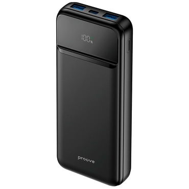 Power bank  Proove "Illuminator 2" 10000 mAh - 22.5 W, 2x USB-A, USB-C - crni