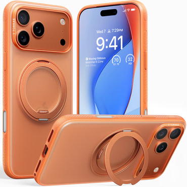Premium maska Torras "Ostand R Fitness" za iPhone 17 Pro Max - orange