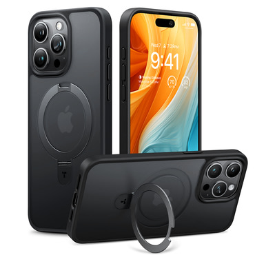 Premium maska Torras "Ostand" za iPhone 15 Pro Max - black