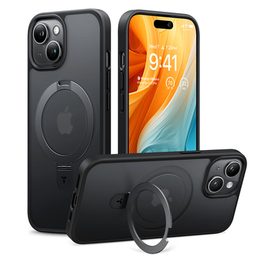 Premium maska Torras "Ostand" za iPhone 15 - black