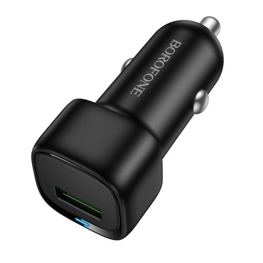 Auto punjač 18W Borofone "Cloud" s USB-A priključkom - crni