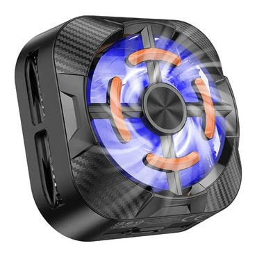 Putni gaming magnetski ventilator za mobilne uređaje 5000 RPM Borofone "BG15" s RGB osvjetljenjem - crni