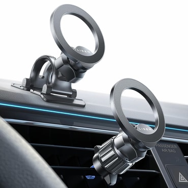 Auto držač za telefon MagSafe Lisen "YL022" za ventilacijsku rešetku i nadzornu ploču - crni