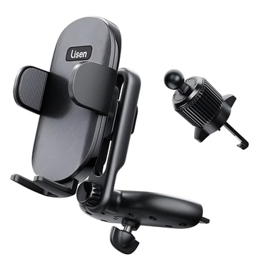 Auto držač za telefon Lisen "2u1 YL2022" za ventilacijsku i CD rešetku - crni