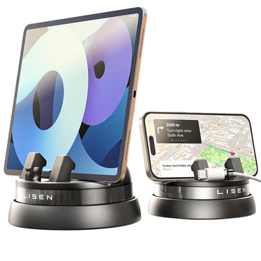 Auto držač za telefon s automatskim zaključavanjem Lisen "Slide Lock" za nadzornu ploču - crni