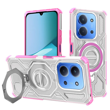 Hibridna maska "Carbon Shield Pro" za Xiaomi Redmi 15C 4G / Redmi 15C 5G / Poco C85 - pink transparent