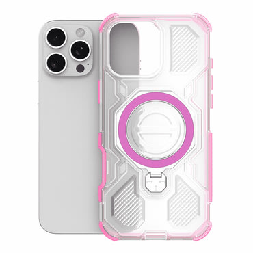 Hibridna maska "Carbon Shield Pro" za Samsung Galaxy S26 Plus - pink transparent