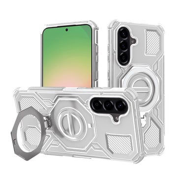 Hibridna maska "Carbon Shield Pro" za Samsung Galaxy A56 - white transparent