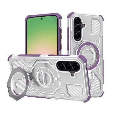 Hibridna maska "Carbon Shield Pro" za Samsung Galaxy A56 - purple transparent