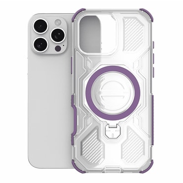 Hibridna maska "Carbon Shield Pro" za Xiaomi Redmi Note 15 Pro Plus / Poco M8 Pro - purple transparent