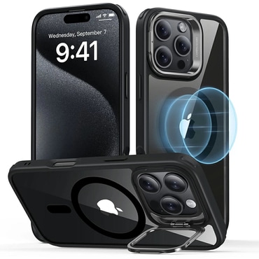 Hibridna maska ESR "Classic Hybrid HaloLock Kickstand" za iPhone 16 Pro Max - clear black
