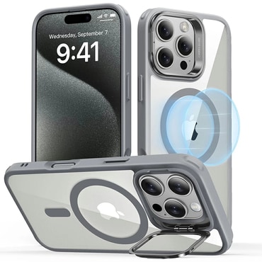 Hibridna maska ESR "Classic Hybrid HaloLock Kickstand" za iPhone 16 Pro Max - grey clear