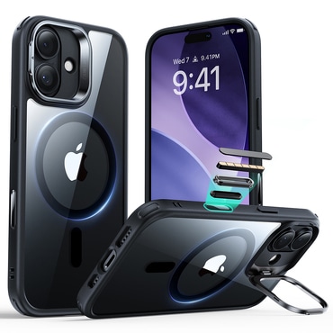Hibridna maska ESR "Classic Hybrid HaloLock Kickstand" za iPhone 17 - clear black