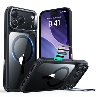 Hibridna maska ESR "Classic Hybrid HaloLock Kickstand" za iPhone 17 Pro Max - clear black