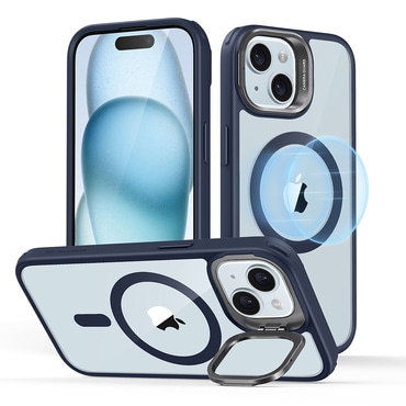 Hibridna maska ESR "Classic Hybrid HaloLock Kickstand" za iPhone 15 Plus - clear dark blue