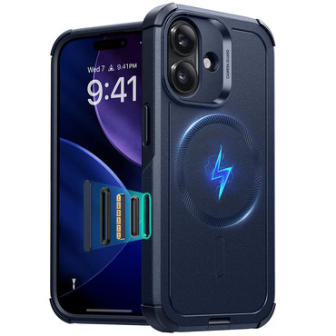 Hibridna maska ESR "Cyber HaloLock" za iPhone 17 - blue