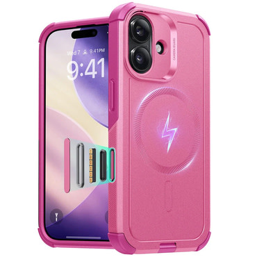 Hibridna maska ESR "Cyber HaloLock" za iPhone 17 - pink
