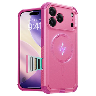 Hibridna maska ESR "Cyber HaloLock" za iPhone 17 Pro Max - pink
