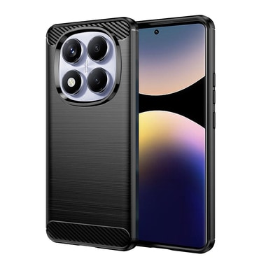TPU gel maska  "Brushed Carbon" za Xiaomi Redmi Note 14 Pro 4G - crna