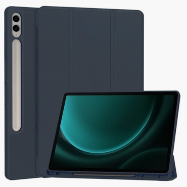 Etui Techsuit “Flex Trifold” s držačem za olovku za Samsung Galaxy Tab S9 FE Plus - dark blue