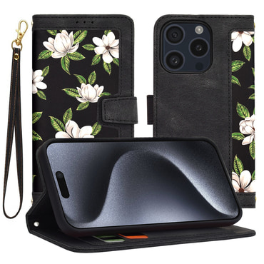 Torbica Techsuit "FlipCraft" za iPhone 15 Pro - flowers of the dawn