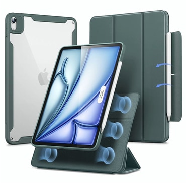 Magnetna 2u1 maska ESR "Rebound Hybrid 360" za iPad Air 2020 / iPad Air 2022 / iPad Air 11 2024 / iPad Air 11 2025 - forest green
